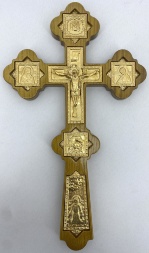 Cruce prestol No. 6, lemn + aurit 31,5х18