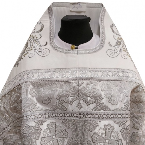 Veșmânt preoțesc combinat, din brocart „Crucea grecească”, cu epitrahil brodat, broderie „Model nou”
