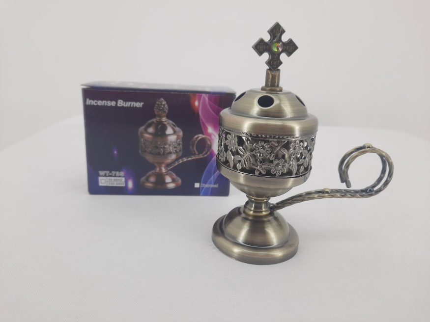 Cădelniță metalică „Strugure” (argintiu)