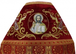 Vesminte preoțești combinate din brocart, cu epitrahil brodat, Broderie „Broderie Nouă”