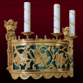 Aplice murală „Horos Viță de vie” pentru 3 lumânări (Nr. 79)