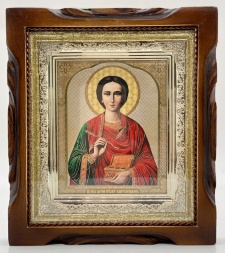 Icoană Sfântului Mare Mucenic și Tămăduitor Pantelimon 19x17