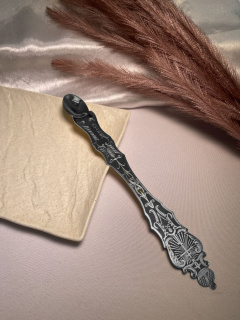 Linguriță liturgică, nichel, lungime 22 cm