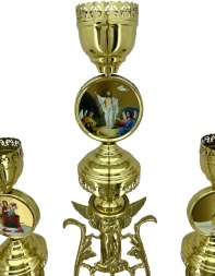 Candelabru de altar cu șapte lumânări No. 6 - 1 (icoane, metal)