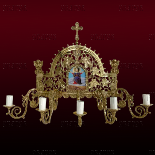 Aplică cu 5 lumânări cu icoană (No. 71)