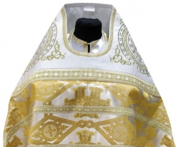 Veșmânt preoțesc combinat din brocart „Crucea Cipriotă”, cu epitrahil brodat, broderie „Cerc”