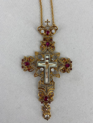 Cruce pectorală 16x8cm, aurire