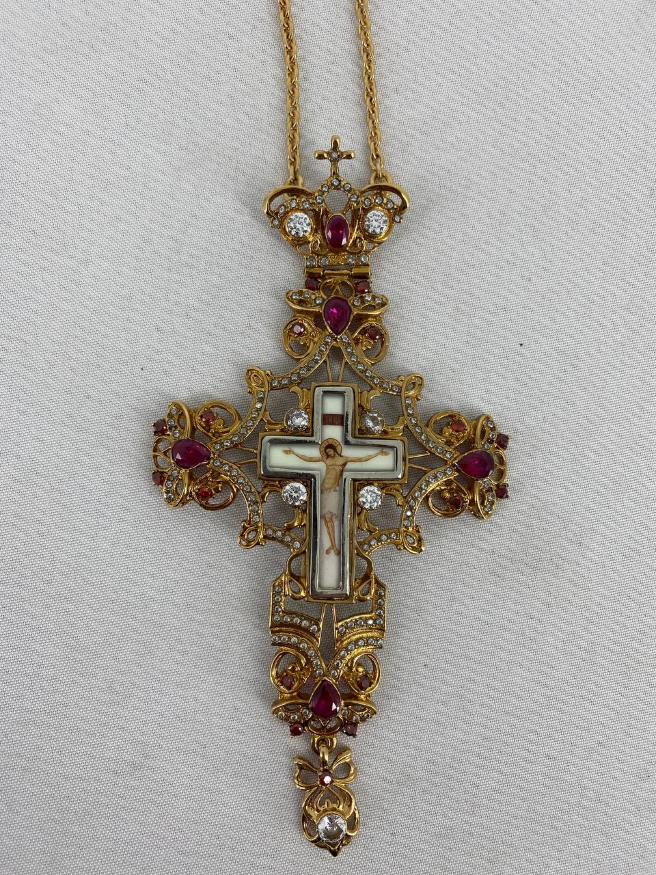 Cruce pectorală 16x8cm, aurire