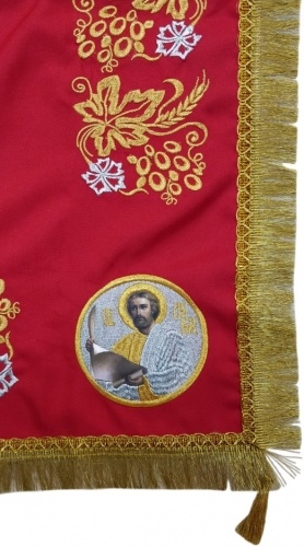 Ornament „Spicul” cu Evangheliști, cu franjuri simple