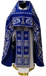 Vesminte preoțești brodate pe gabardină, broderie „Trandafir” cu galon brodat