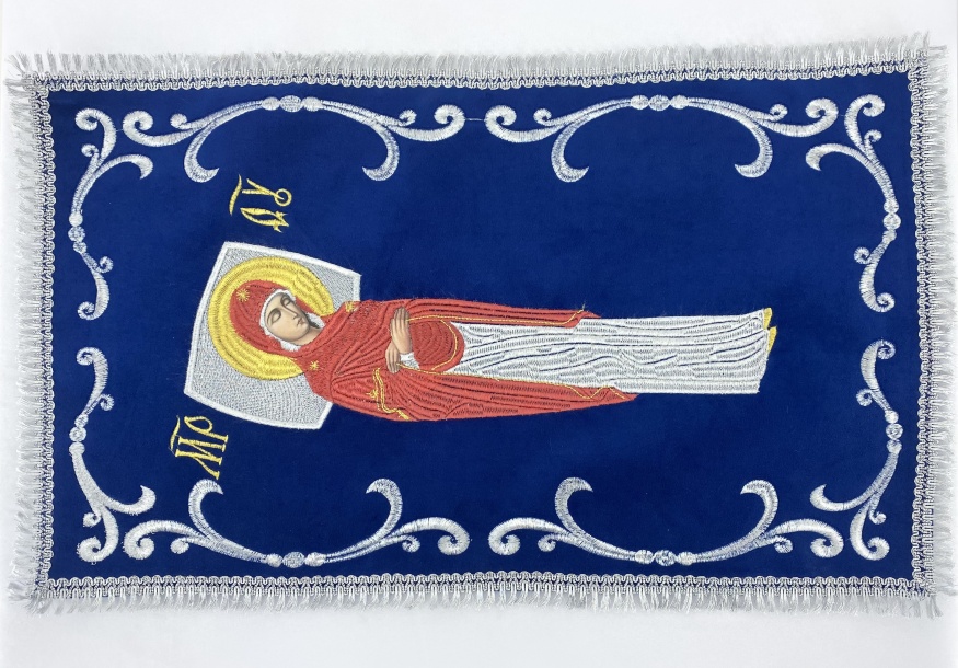 Epitaf al Maicii Domnului (broderie crin) 20×34