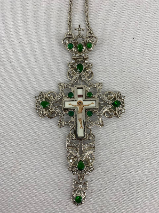 Cruce pectorală 16x8cm, nichel