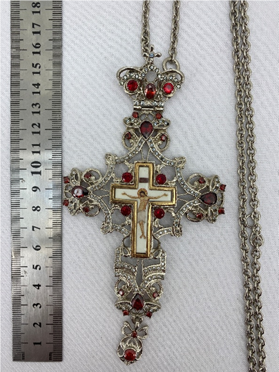 Cruce pectorală 16x8cm, nichel