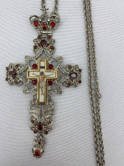 Cruce pectorală 16x8cm, nichel