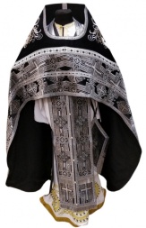 Veșminte preoțești combinate din brocart „Crucea Acoperământului”, cu epitrahil brodat, broderie „Broderie Nouă”