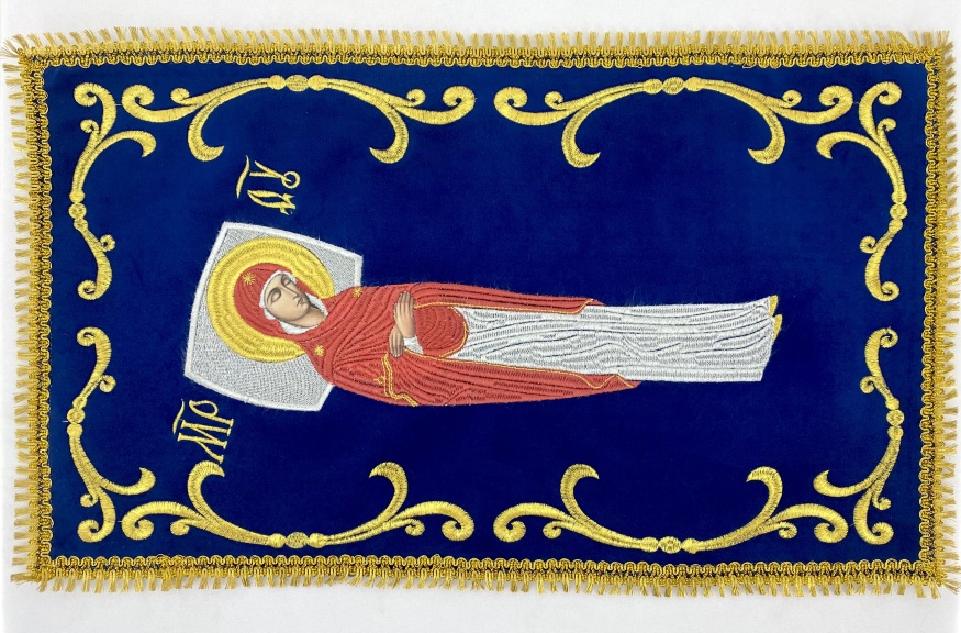 Epitafiosul Maicii Domnului (broderie cu crin) 20x34