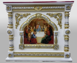 Prestol 100x100cm interior (103x124x124cm) pe o coloană