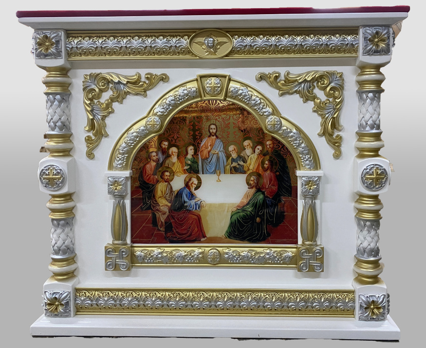 Prestol 100x100cm interior (103x124x124cm) pe o coloană