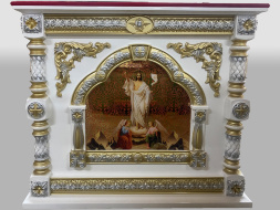 Prestol 100x100cm interior (103x124x124cm) pe o coloană