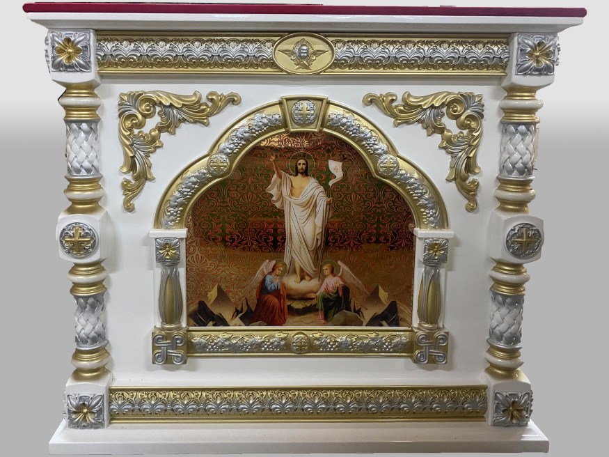 Prestol 100x100cm interior (103x124x124cm) pe o coloană