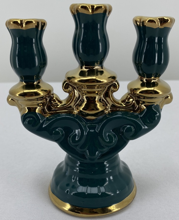 Sfeșnic triplu 10,5×6,5cm (înălțime 13 cm)