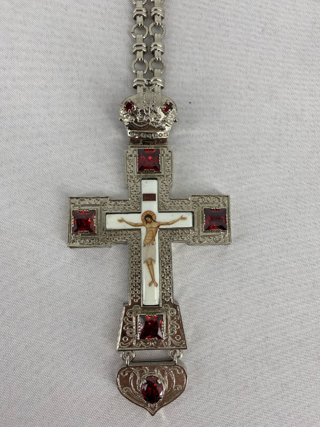 Cruce pectorală 13x7cm, nichel