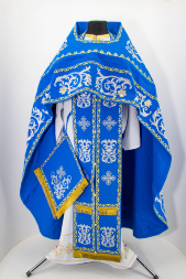 Vesminte preoțești brodate pe gabardină, broderie „Trandafir” cu galon brodat