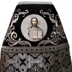 Vesminte preoțești combinate din brocart „Crucea grecească”, cu broderie pe umeri, Broderie „Broderie nouă”