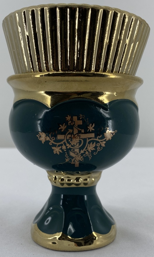 Candelă de masă din sticlă colorată (verde)