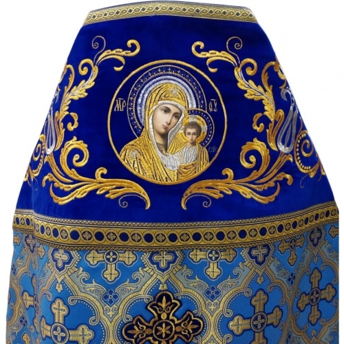Vesminte preoțești combinate din brocart „Crucea de la Kiev”, cu epitrahil brodat, broderie „Model nou”