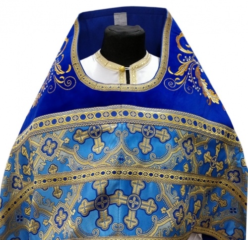 Vesminte preoțești combinate din brocart „Crucea de la Kiev”, cu epitrahil brodat, broderie „Model nou”