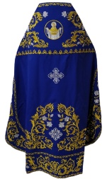 Veșminte preoțești brodate pe gabardină, broderie "Trandafir" cu galon brodat