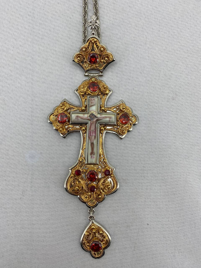 Cruce pectorală 16,5×7cm combinată No. 1