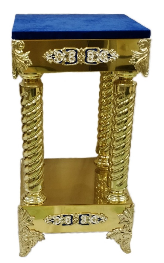 Suport pentru raclă cu sfinte moaște sau pentru disc liturgic 32,5×32,5 (înălțime 63,5 cm)