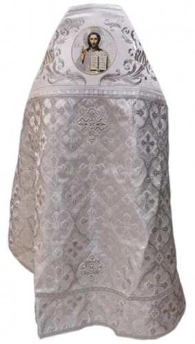 Veșminte preoțești combinate din brocart „Crucea Florovsky”, cu epitrahil brodat, Broderie „Broderie nouă”