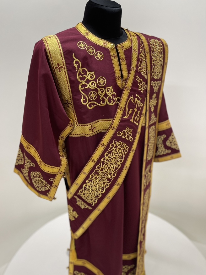 Stihar brodat, orar și poruci, țesătură gabardine