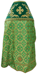 Veșmânt preoțesc combinat, din brocart, cu epitrahil brodat, broderie „Model nou”