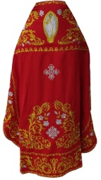 Veste preoțească brodată pe gabardin, broderie „Trandafir” cu galon brodat