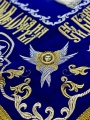 Epitaf Fecioarei Maria pe catifea 120х80cm (Îngeri, argint) (broderie cu struguri, centru brodat și decorat)