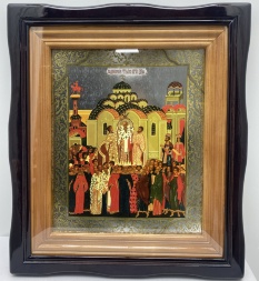 Chivot cu icoane interschimbabile ale celor douăsprezece Praznice 54×47cm