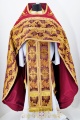 Veșminte preoțești combinate din brocart „Crucea Solară”, cu epitrahil brodat, broderie „Broderie Nouă”