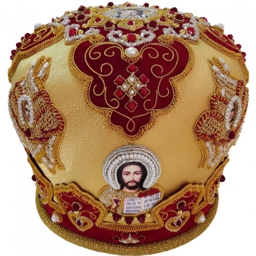 Mitră „Heruvim” galben-burgund