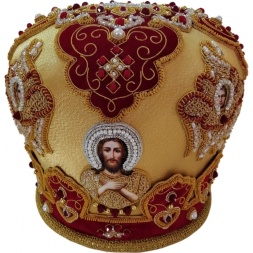 Mitră „Heruvim” galben-burgund