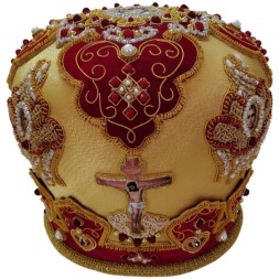 Mitră „Heruvim” galben-burgund