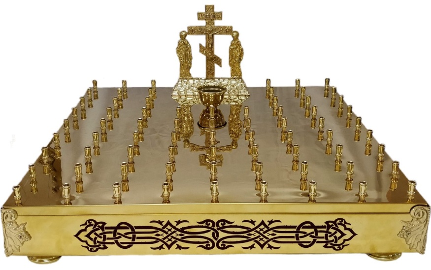 Capac de panahidă 70x70 72 lumânări