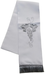 Semn de carte „Strugure” alb