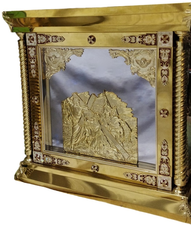 Veșmânt pentru Prestol 80x80cm (interior) colorat (icoane și colțuri)