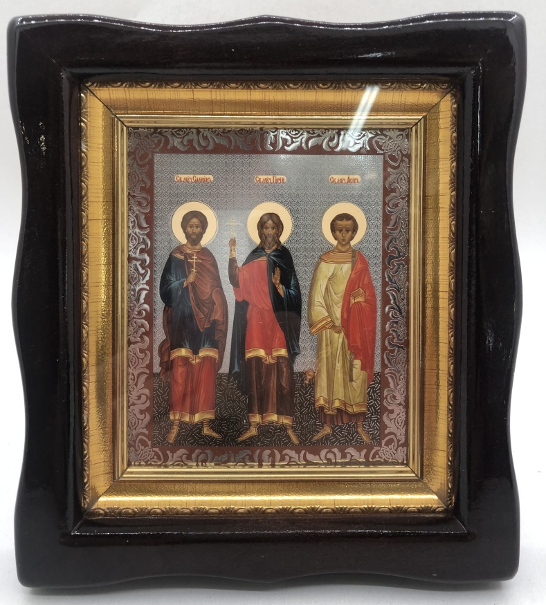 Icoană Sfântului Mucenic Gurie, Samon și Aviv 19x17