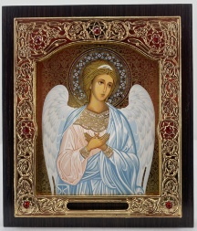 Icoană Îngerul Păzitor (fundal auriu) 15x18