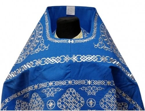Veşmânt preoţesc brodat pe gabardin, broderie „Cerc” cu galon brodat